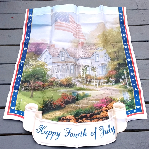 Thomas Kinkade Happy Fourth of July Flag Hamilton Collection - Picture 4 of 8